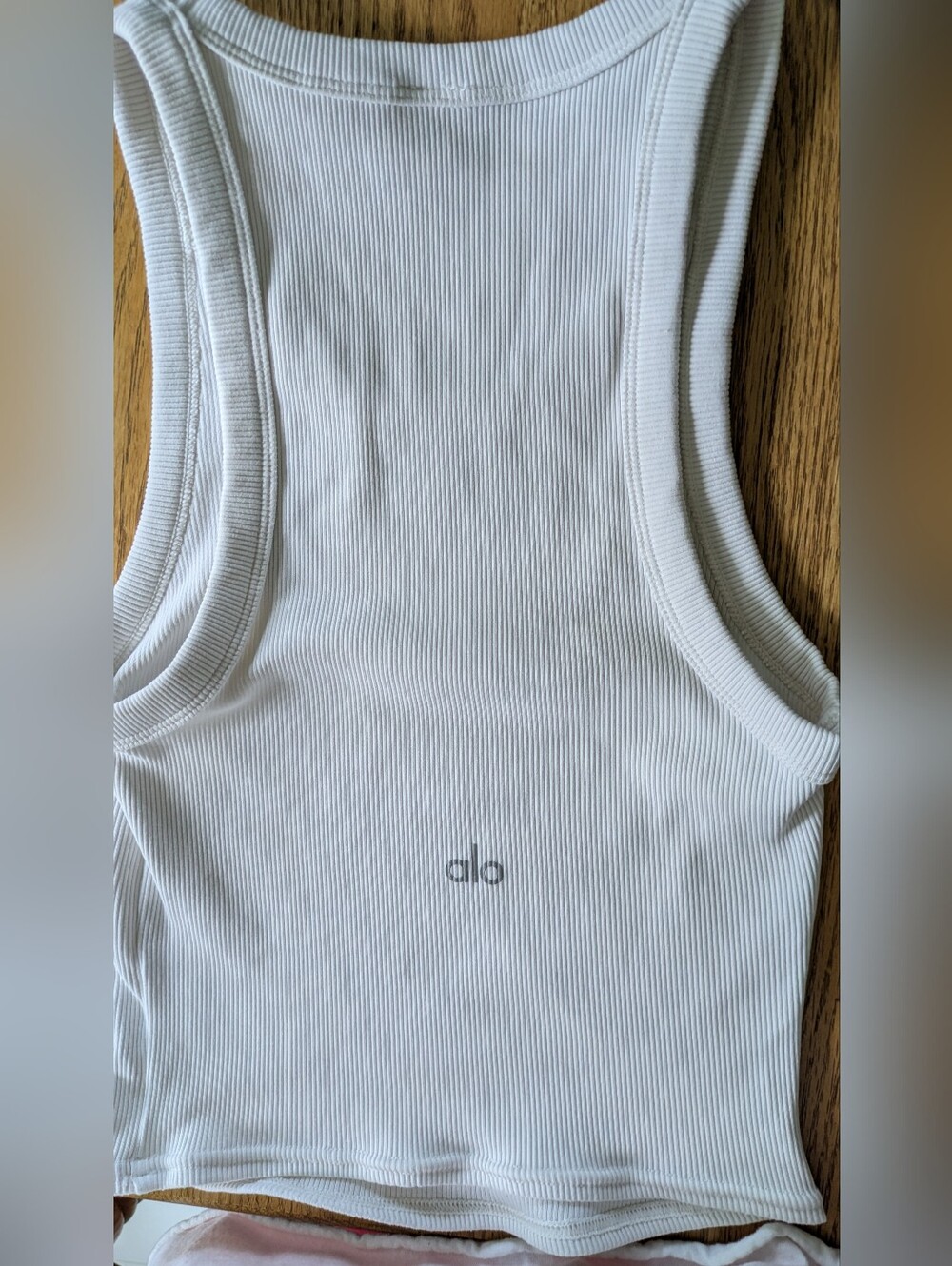 EUC Alo Yoga Goddess Ribbed Go-to Tank In White - Picture 6 of 8